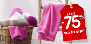 Linge de maison jusqu’à -75%